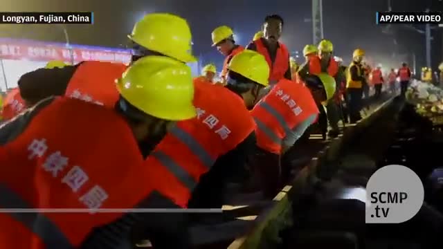   چین رکورد زد؛ ایستگاه قطار در ۹ ساعت، یک‌شبه ساخته شد!