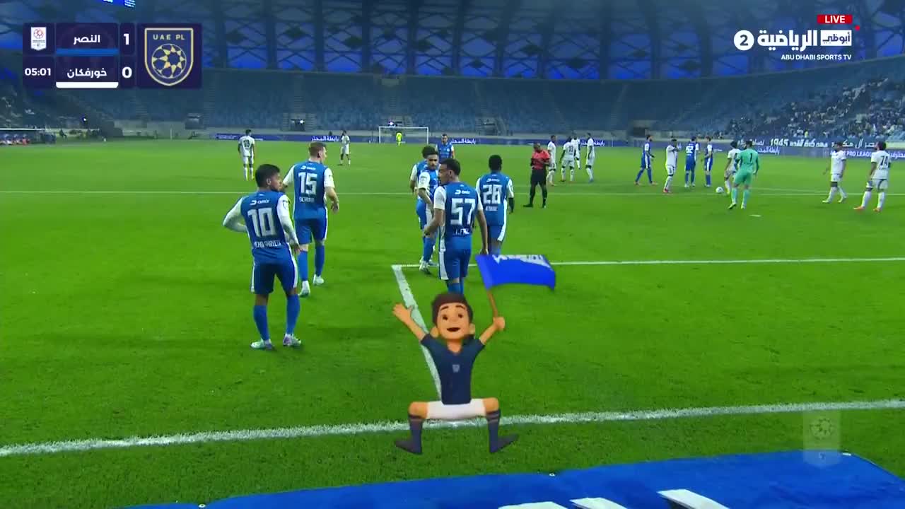   گلزنی مهدی قایدی در دیدار امشب النصر مقابل خورفکان در لیگ امارات