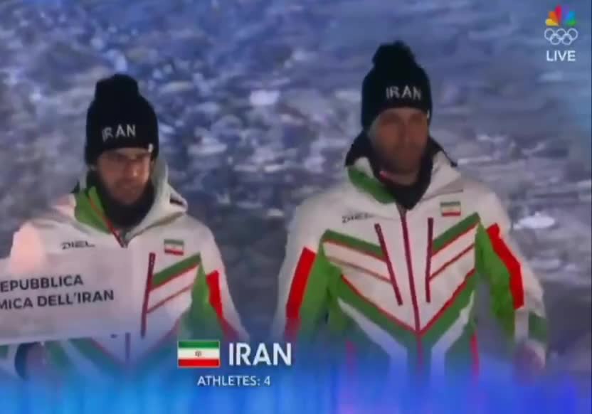   رژه کاروان ایران در افتتاحیه المپیک زمستانی ۲۰۲۶