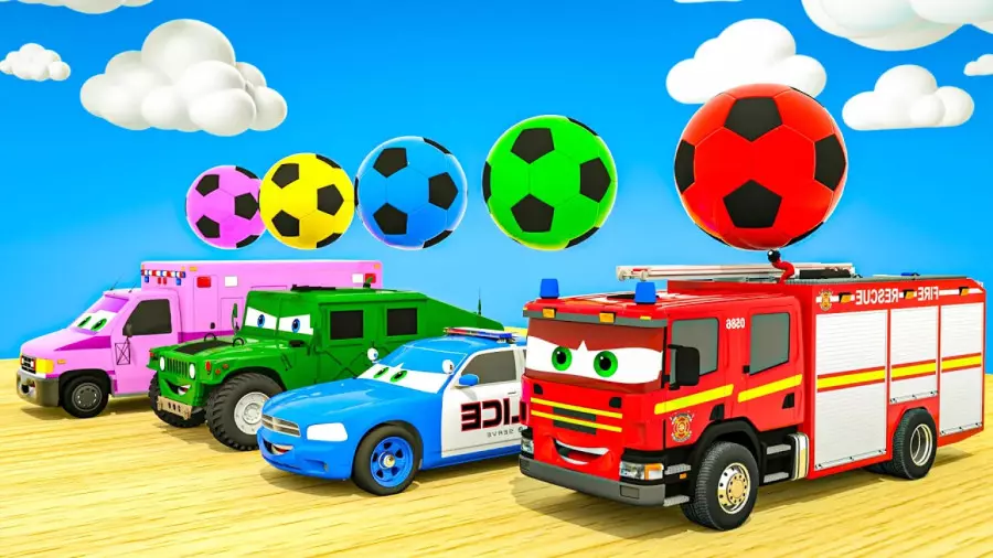 بازی با توپ‌های فوتبال شکل‌دار و آهنگ هامتیدامتی!