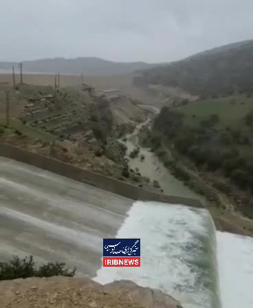 سد کنگیر ایوان سرریز شد