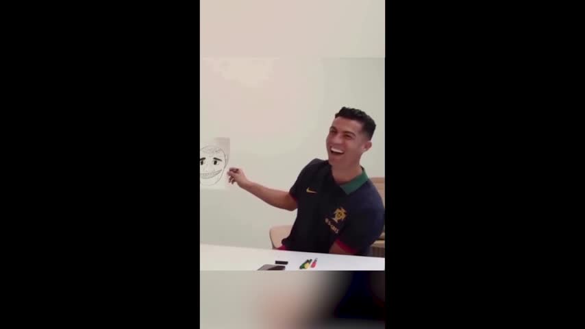خنده های رونالدو و نقاشی معروف!