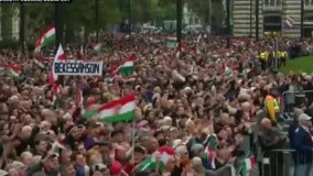 زد و خورد در حاشیه مراسم سالگرد خیزش ضد کمونیستی در مجارستان