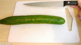 باز کردن بطری نوشابه با خیار