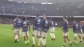 شیرین کاری یک هموطن بعد از دیدن "کریم بنزما"???? / دیشب در نیوکمپ 