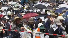 تظاهرات ضد آمریکایی در جزیره اوکیناوای ژاپن