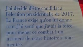 اعلام نامزدی نیکلا سارکوزی برای انتخابات ریاست جمهوری فرانسه