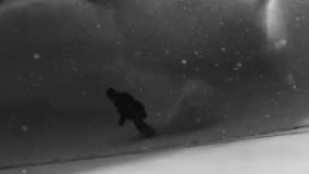 تلفیق زیبای اسنوبورد و برف به رنگ سیاه و سفید