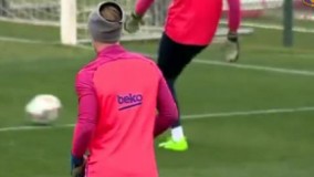 تمرین بارسلونا برای دیدار با سوسیداد