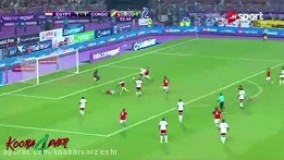 لحظه صعود مصر به جام جهانی در دقایق پایانی بازی با کنگو  و هیجان گزارشگر!