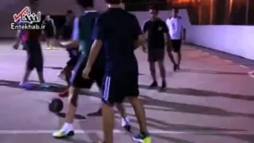 فیلم/ حرکات نمایشی «شان گارنیر» با توپ در گریم یک پیرمرد!