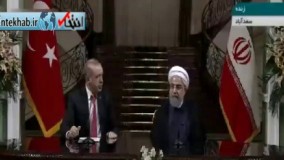 فیلم/ تشکر و خداحافظی اردوغان از روحانی به زبان فارسی