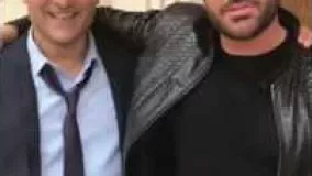 محمدرضا گلزار و حسین یاری در پشت صحنه سریال عاشقانه
