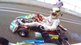 Go-Karting with Lewis Hamilton in the rain!