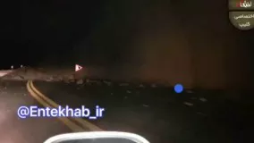 فيلم/ ريزش کوه در مسير كرمانشاه به سرپل ذهاب