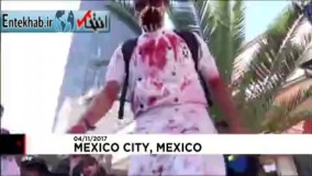 فیلم/ راهپیمایی زامبی‌های مکزیک در روز مردگان