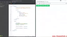 آموزش ساخت دکمه های لودینگ با کتابخانه Font Awesome