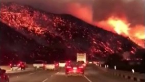 تصاویر تکان‌دهنده‌ یک راننده از آتش‌سوزی جنگل‌های کالیفرنیا