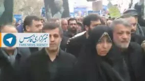 حضور خانواده رفسنجانی در راه‌پیمایی ۲۲ بهمن ۹۵