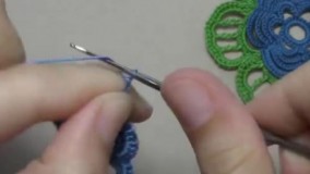 آموزش بافت گل تور برجسته - بافت ایرلندی
