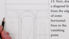 طراحی با مداد طاق پیروزی