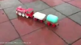 چگونه با بطری نوشابه قطار درست کنیم