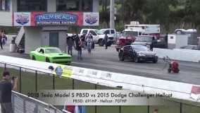 درگ ¼ مایل تسلا و دوج 