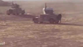 انهدام خودرو انتحاری داعش توسط پیشمرگه