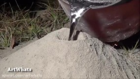 ریخته گری آلومینیوم در لانه مورچه های قرمز