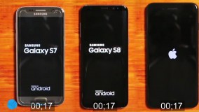 مقایسه سرعت گلکسی اس 8 با آیفون 7 و گلکس