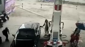 دزدی از ماشین توی پمپ بنزین
