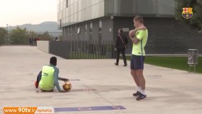 چالش جالب هدفگیری بازیکنان بارسلونا 