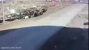تصادف وحشتناک با گله گوسفندان در سردشت