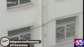 دختر جوانی که به طور معجزه آسایی لب پنجره یک ساختمان ۱۰ طبقه گیر کرد و زنده ماند