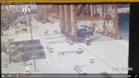 برخورد یک کشتی با جرثقیل در بندر «جبل علی» دوبی