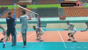 آخرین تمرین تیم ملی والیبال قبل از سفر به ایتالیا برای مسابقات لیگ جهانی