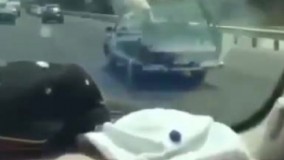 فرار خنده دار گوسفند از وانت در حال حرکت ????????