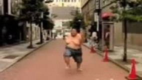 دویدن مرد چاق