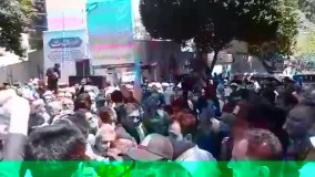 ????واکنش مردم به حضور محمود احمدی نژاد در مراسم تشییع پیکر شهدای ترور در تهران