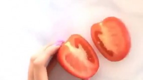 درست کردن گل با گوجه فرنگی