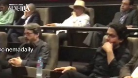 از عادل فردوسی پور و محمد باقر نوبخت در مراسم افتتاحیه فیلم «ساعت پنج عصر»