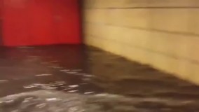 مترو برلین وقتی باران شدید می بارد!