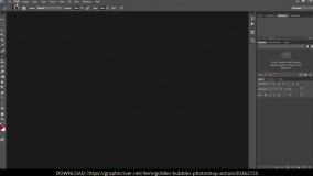 آموزش اکشن فتوشاپ ایجاد افکت حباب های طلایی