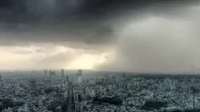تایم لپس از بارش شدید باران در شهر توکیو