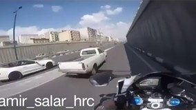 تک چرخ با BMW1000RR در خیابان های تهران!!!!!بسیار زیباست از دست ندید