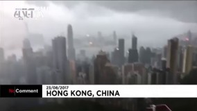 طوفان "هاتو" هنگ کنگ را به خاموشی فرو برد