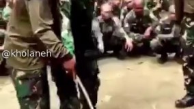 به این سرباز میخوان اموزش مارگیری یاد بدن.خودتون ببینید