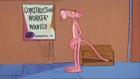 کارتون پلنگ صورتی-صورتی خودساخته