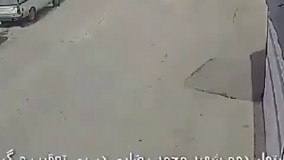 تصادف وحشتناک مامور نیروی انتظامی در حین تعقیب و گریز