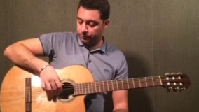 آموزش گیتار جلسه دوم - بخش ٢-آموزش تکنیک آپویاندو-آکورد   B7  سى ماژورهفت(seven)